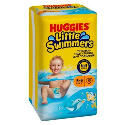 Подгузники-трусики для плаванья Little Swimmers 5-6 Huggies 9403781 1
